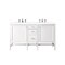 James Martin Vanities Addison 60in Double Vanity, Glossy White w/ 3 CM White Zeus Quartz Top E444-V60D-GW-3WZ - alternate 1